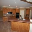 Custom oak cabinets.